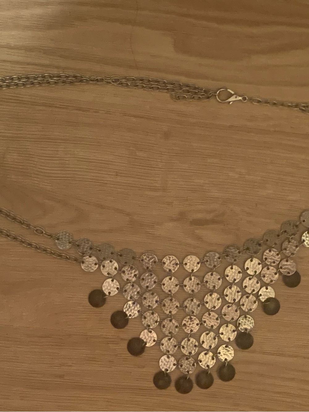 VINTAGE:a silver-tone coin chain